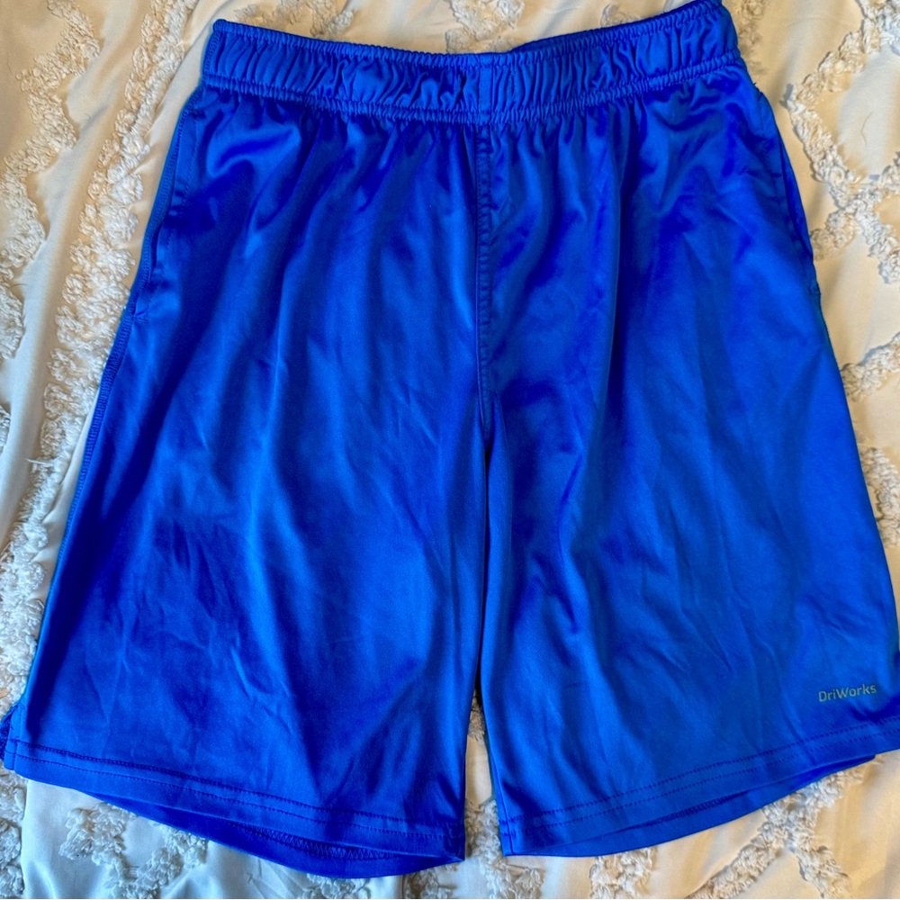 Athletic Works Kids Vibrant Blue Athletic Shorts XL 14-16